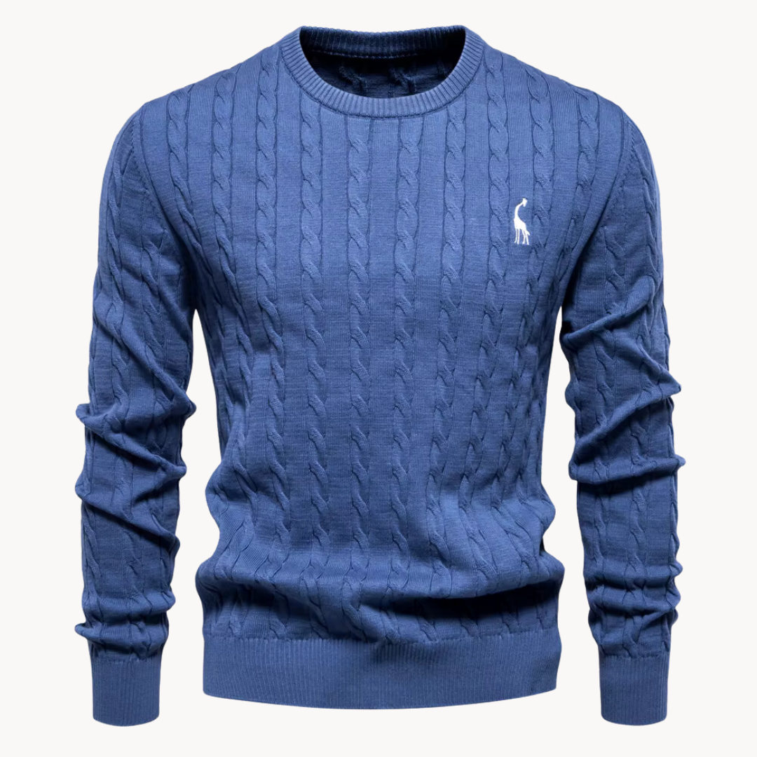 Soft Cotton Cable Knit Crew Jumper