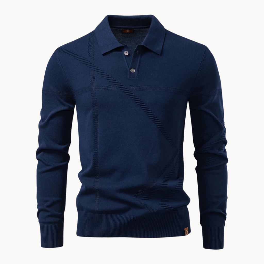 Fine Knit Short Sleeve Polo Shirt
