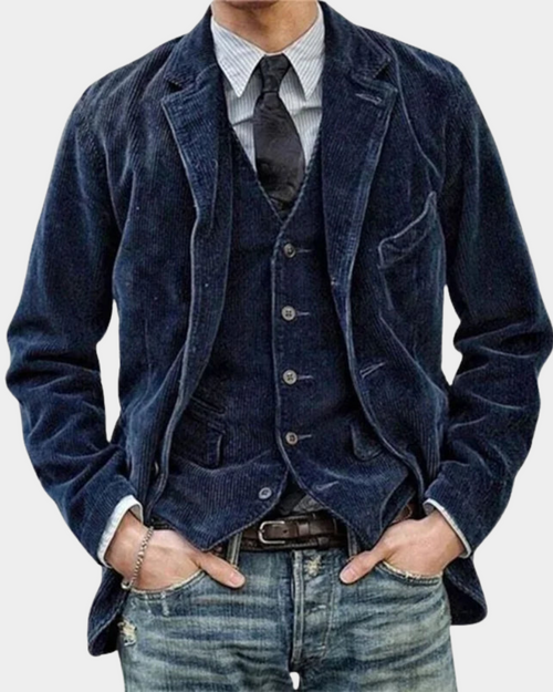 Blazer and Waistcoat Two-Piece Set