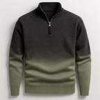 Gradient Fade Quarter-Zip Knit