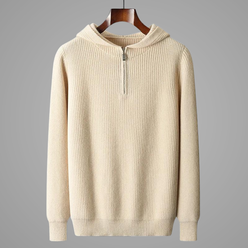 Quarter-Zip Merino Wool Hoodie