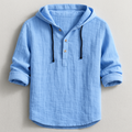 Linen Hooded Overshirt