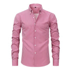 Striped Stretch Long Sleeve Shirt