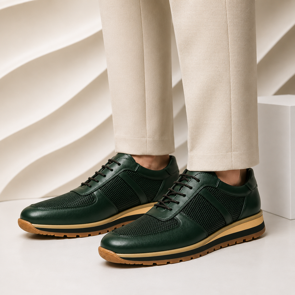 Hand-Stitched Leather Dress Sneaker