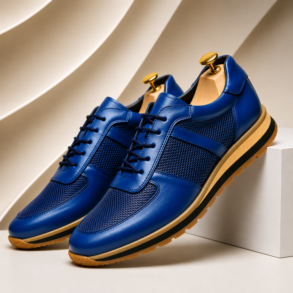 Hand-Stitched Leather Dress Sneaker