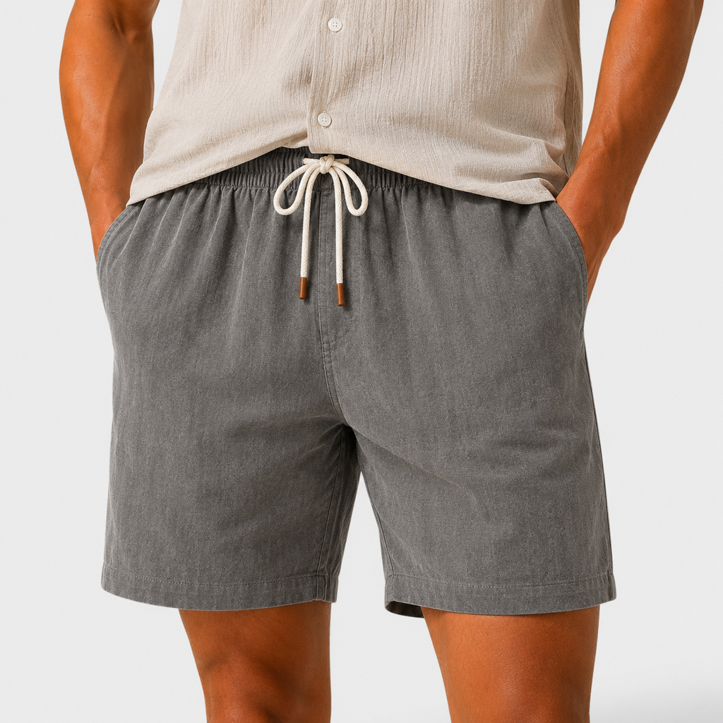 Drawstring Linen Shorts