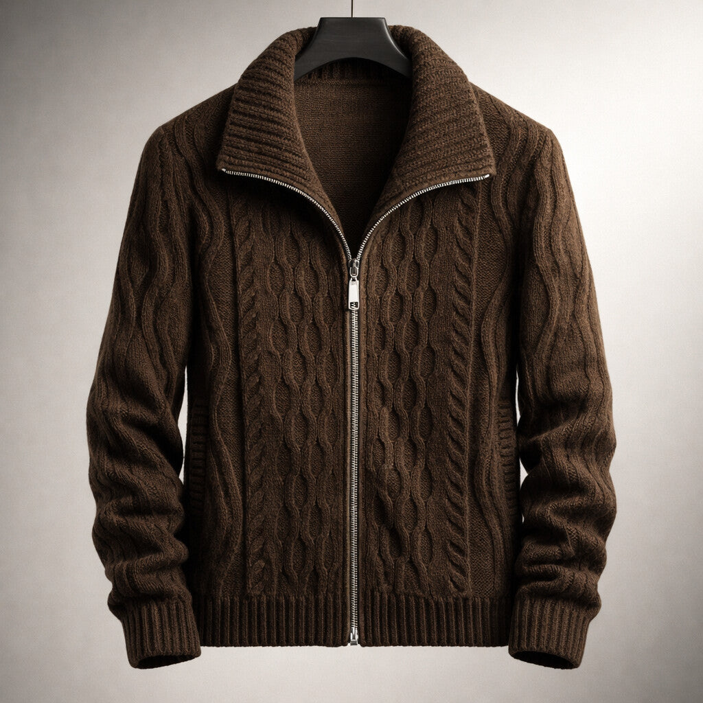 Button-Front Knit Cardigan