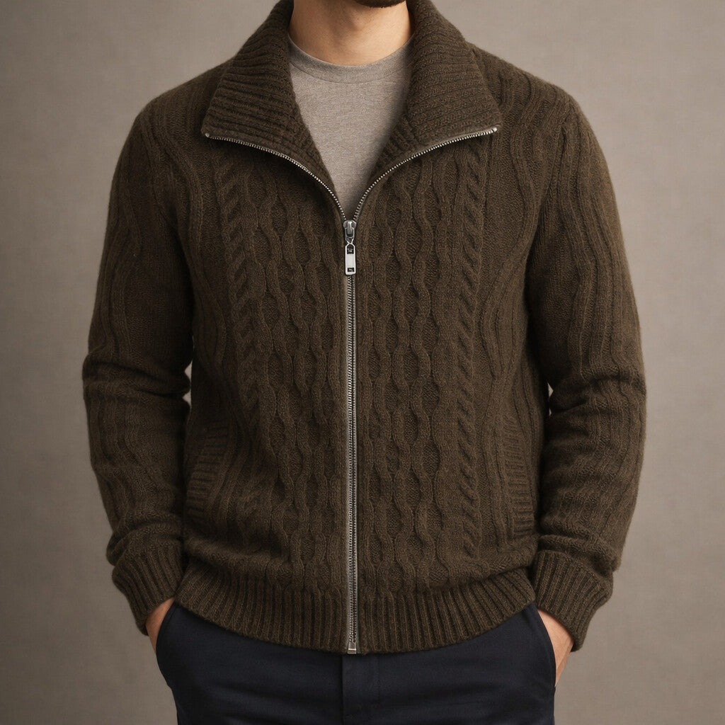 Button-Front Knit Cardigan
