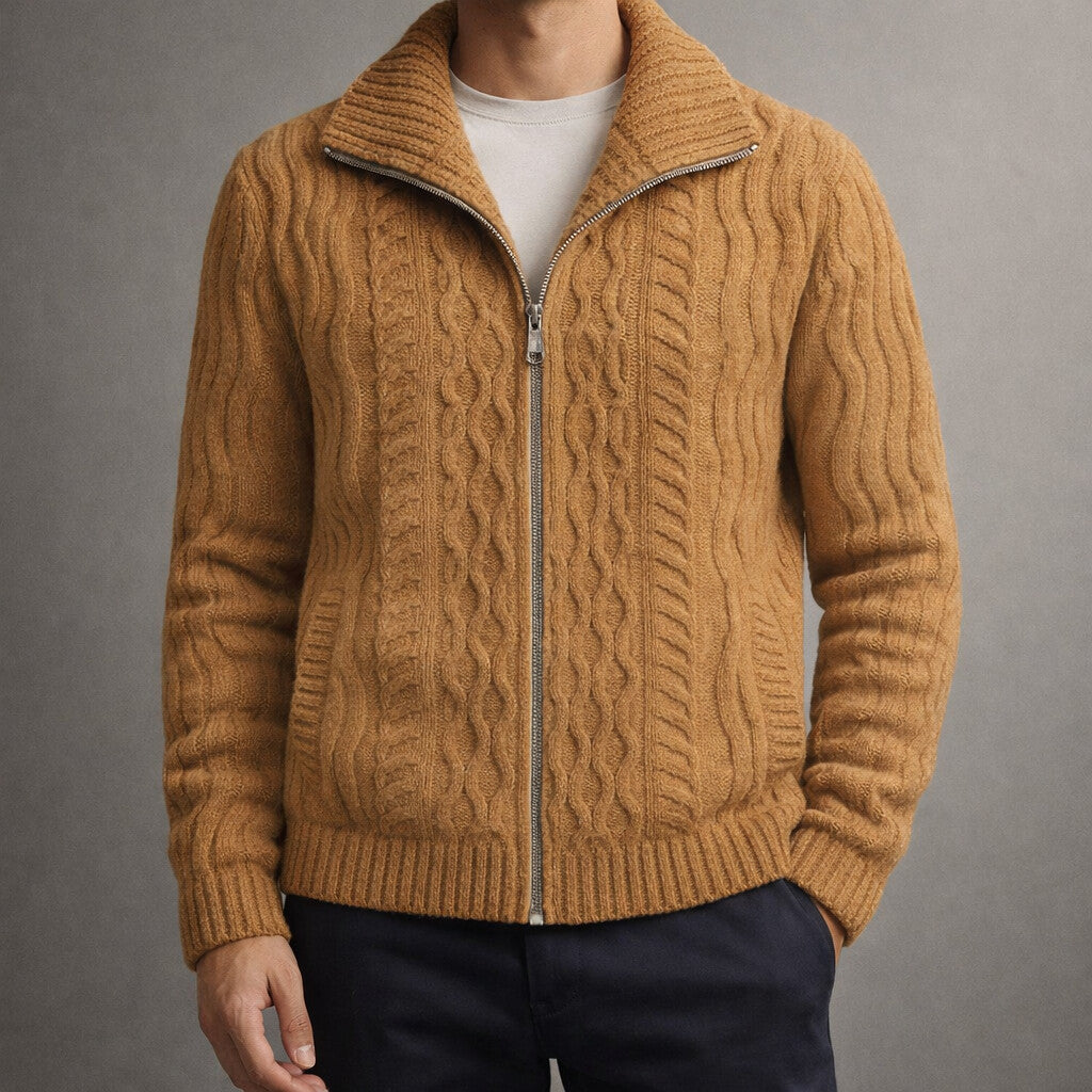 Button-Front Knit Cardigan