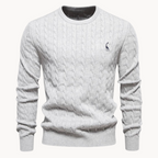 Soft Cotton Cable Knit Crew Jumper