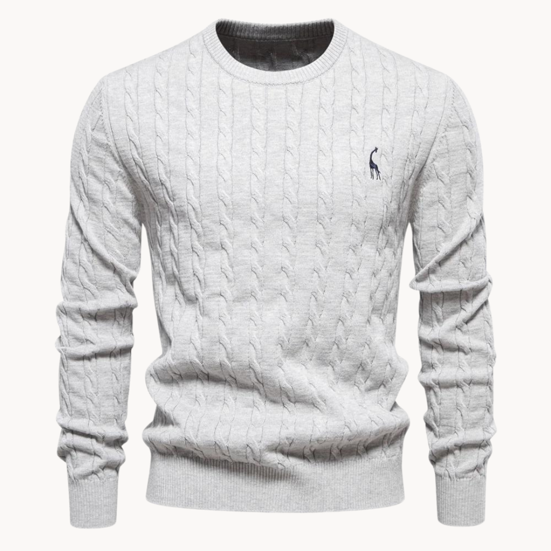 Soft Cotton Cable Knit Crew Jumper