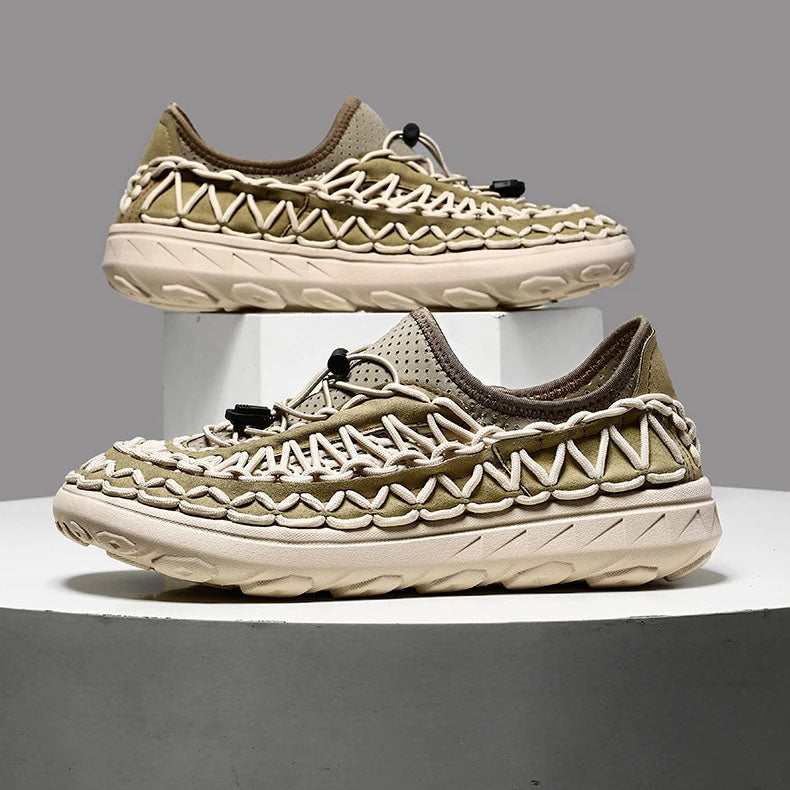 Woven Nylon Comfort Sandals