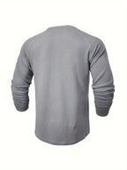 Textured Henley Short-Sleeve Tee