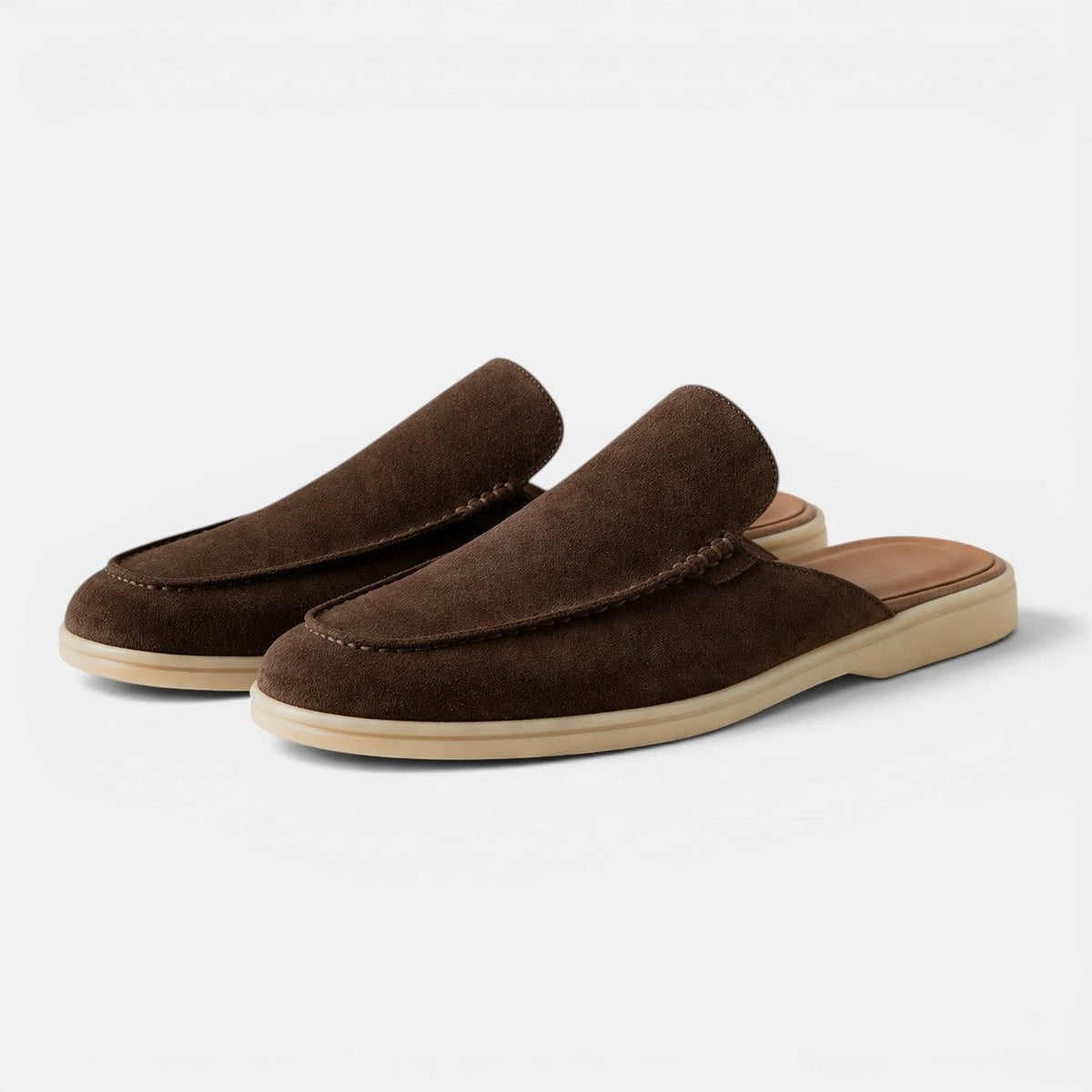 Slip-On Suede Mules - Secranzo