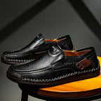 Padded Leather Slip-On Loafers