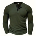 Textured Henley Short-Sleeve Tee
