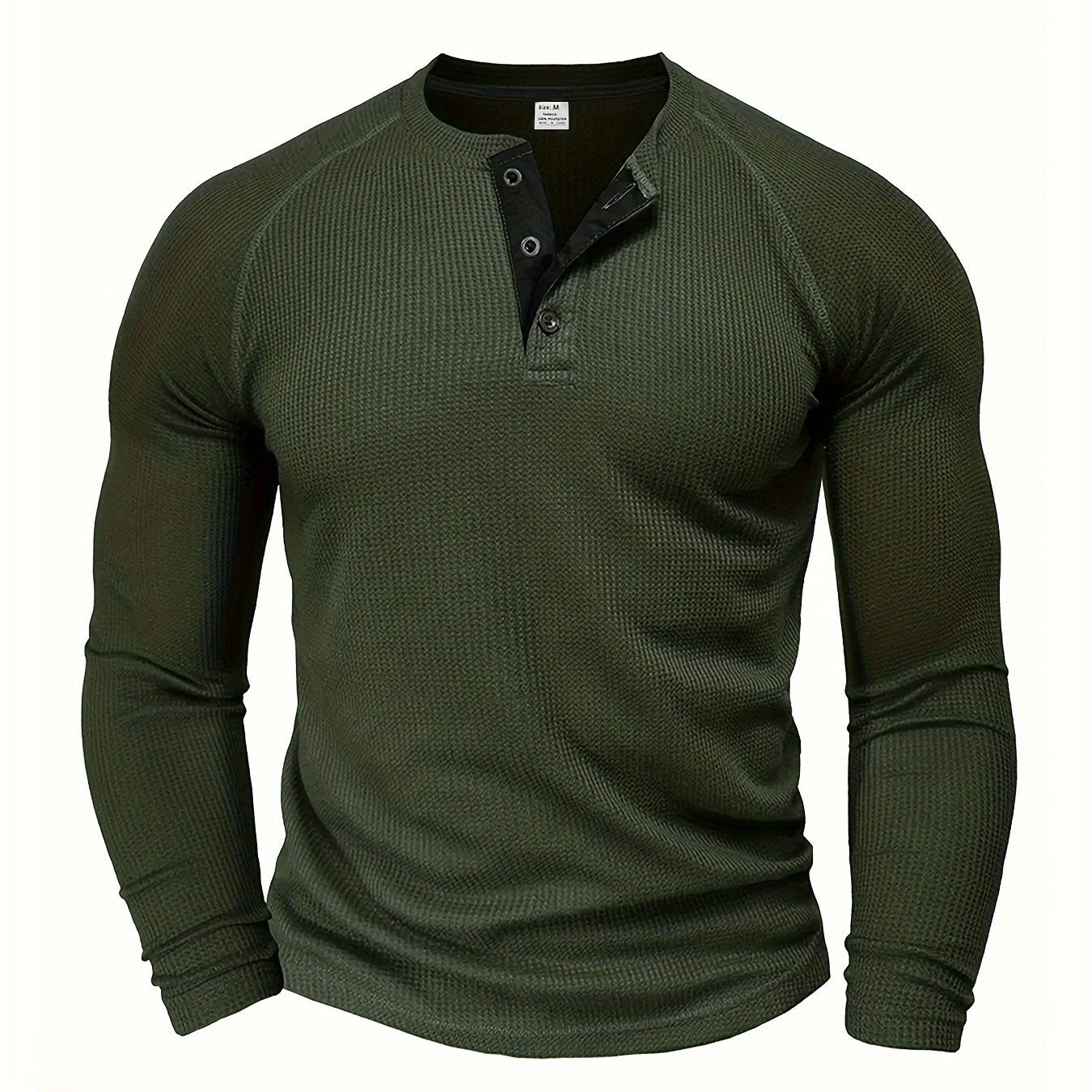 Textured Henley Short-Sleeve Tee