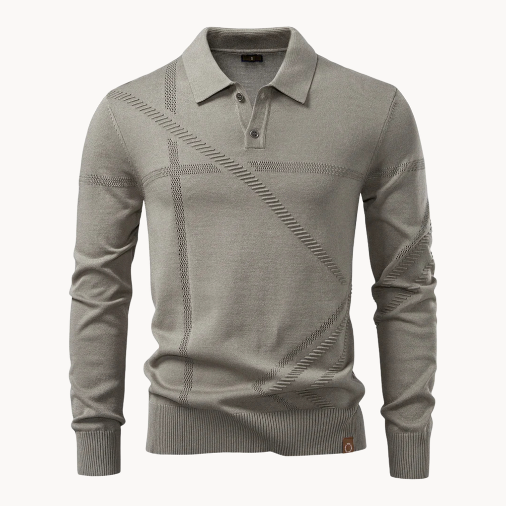 Fine Knit Short Sleeve Polo Shirt