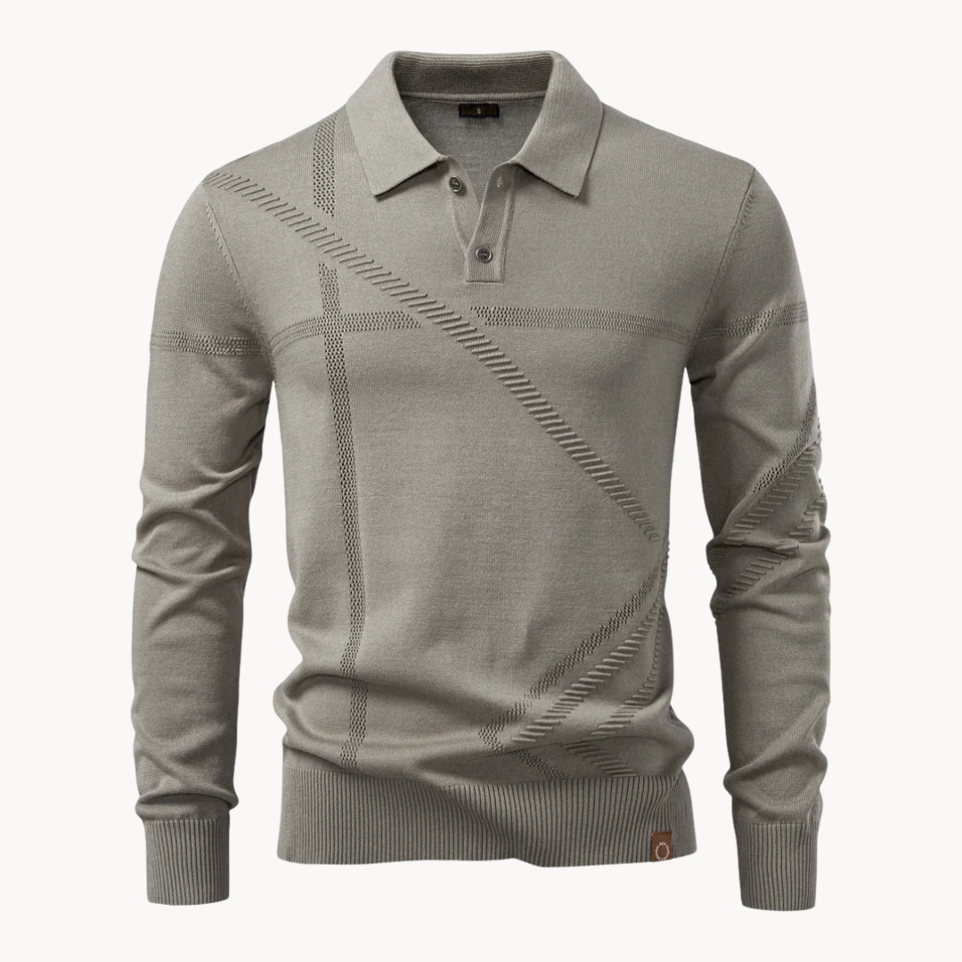 Fine Knit Short Sleeve Polo Shirt