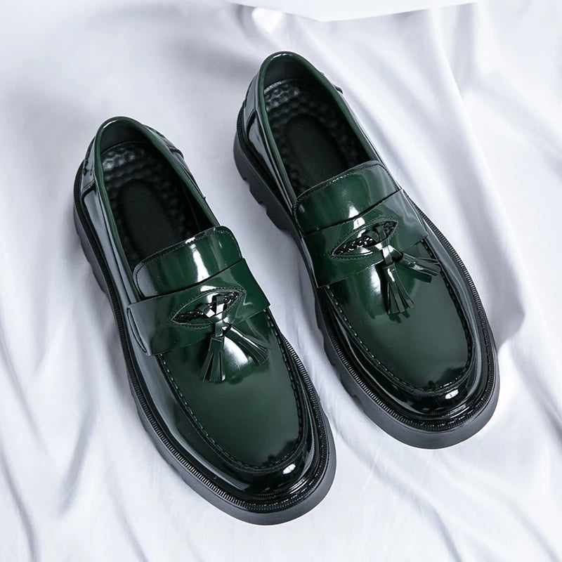 Tassel Loafers on Platform Sole