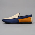 Patchwork Canvas Slip-On Loafers