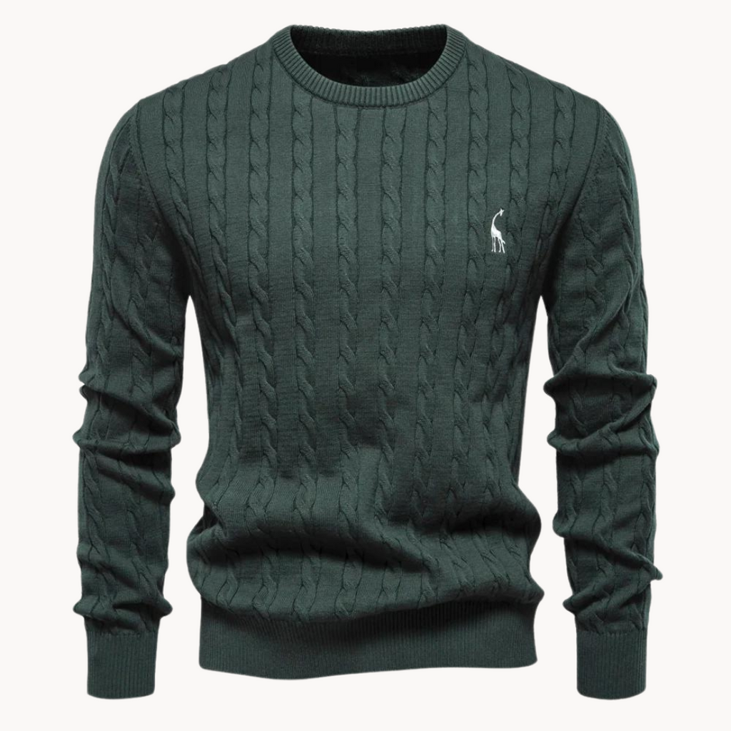 Soft Cotton Cable Knit Crew Jumper