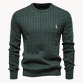 Soft Cotton Cable Knit Crew Jumper