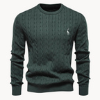 Soft Cotton Cable Knit Crew Jumper