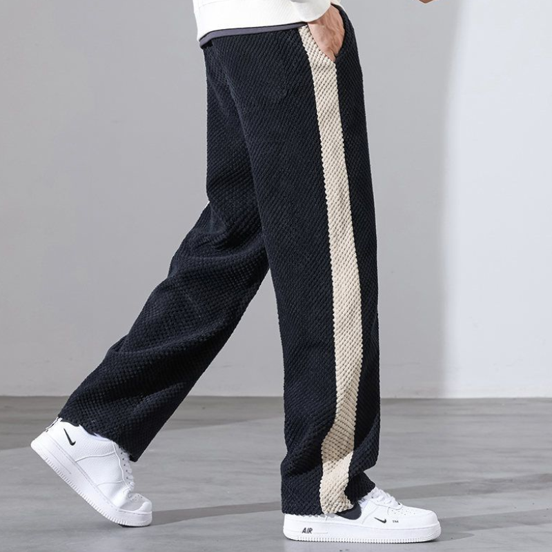 Waffle Corduroy Side Stripe Joggers
