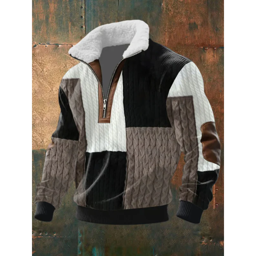 Fleece Stand-Collar Sweater