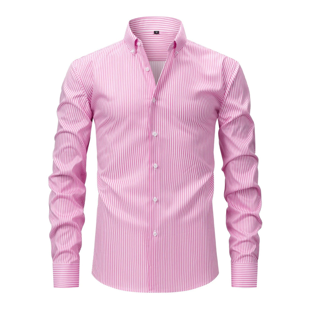 Striped Stretch Long Sleeve Shirt
