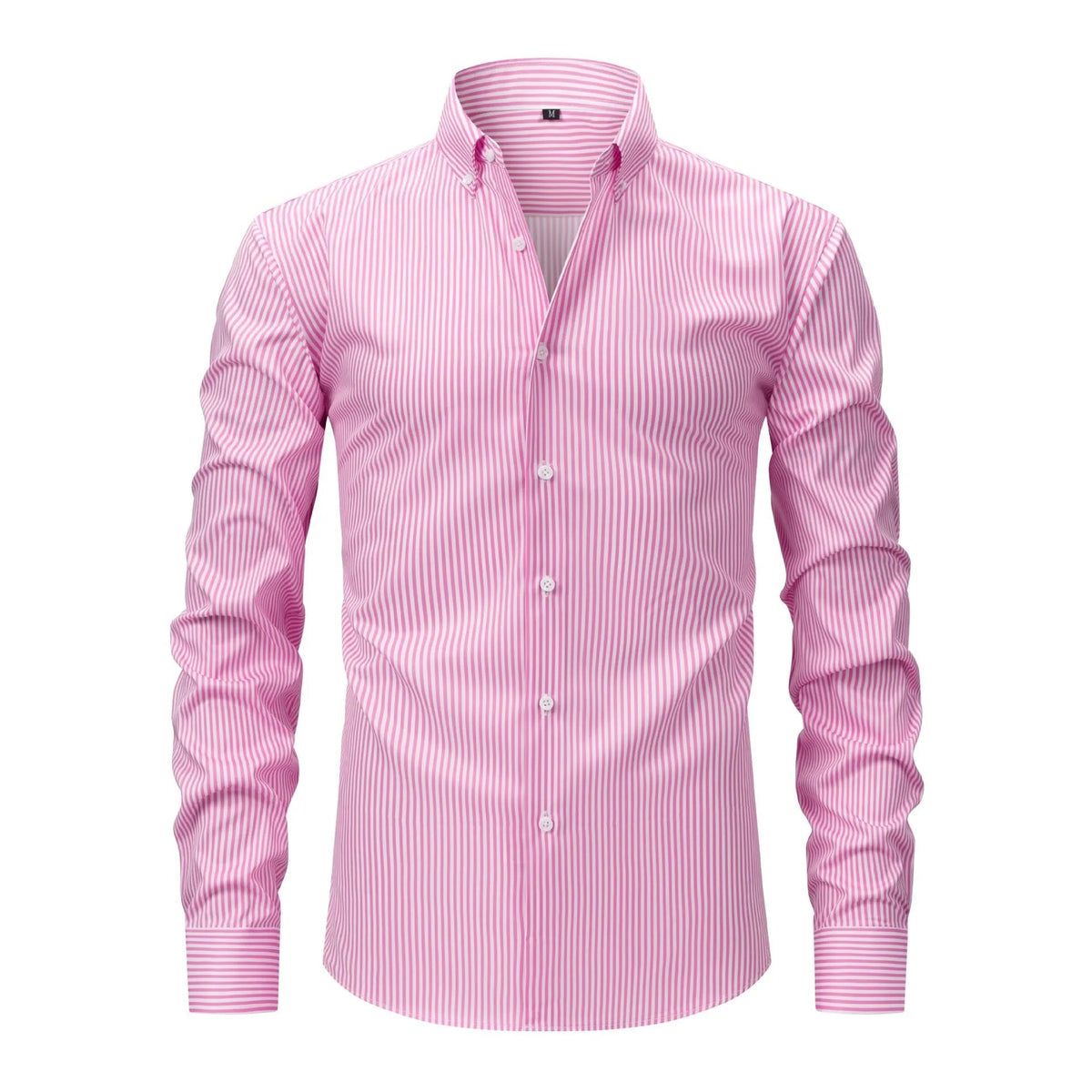 Striped Stretch Long Sleeve Shirt