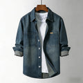 Washed Denim Workwear Overshirt