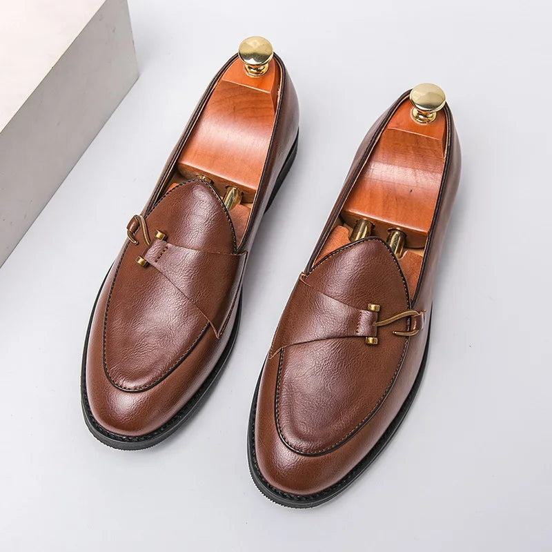 Monk Strap Leather Dress Shoes