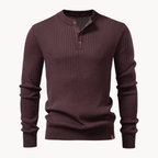 Men's Ribbed Knit Henley Shirt
