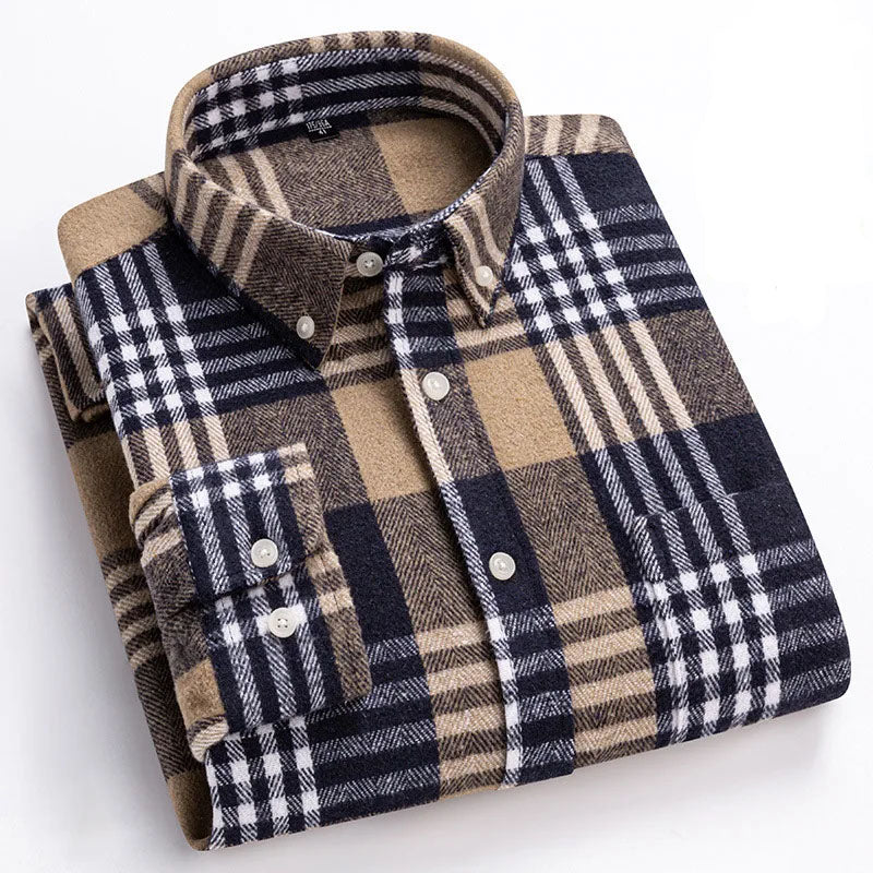 Men's Brushed Cotton Flannel Shirt