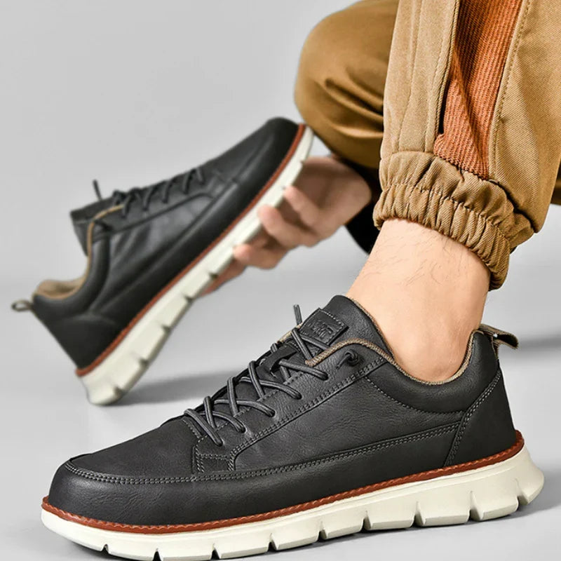 Cushioned Italian Leather Sneakers