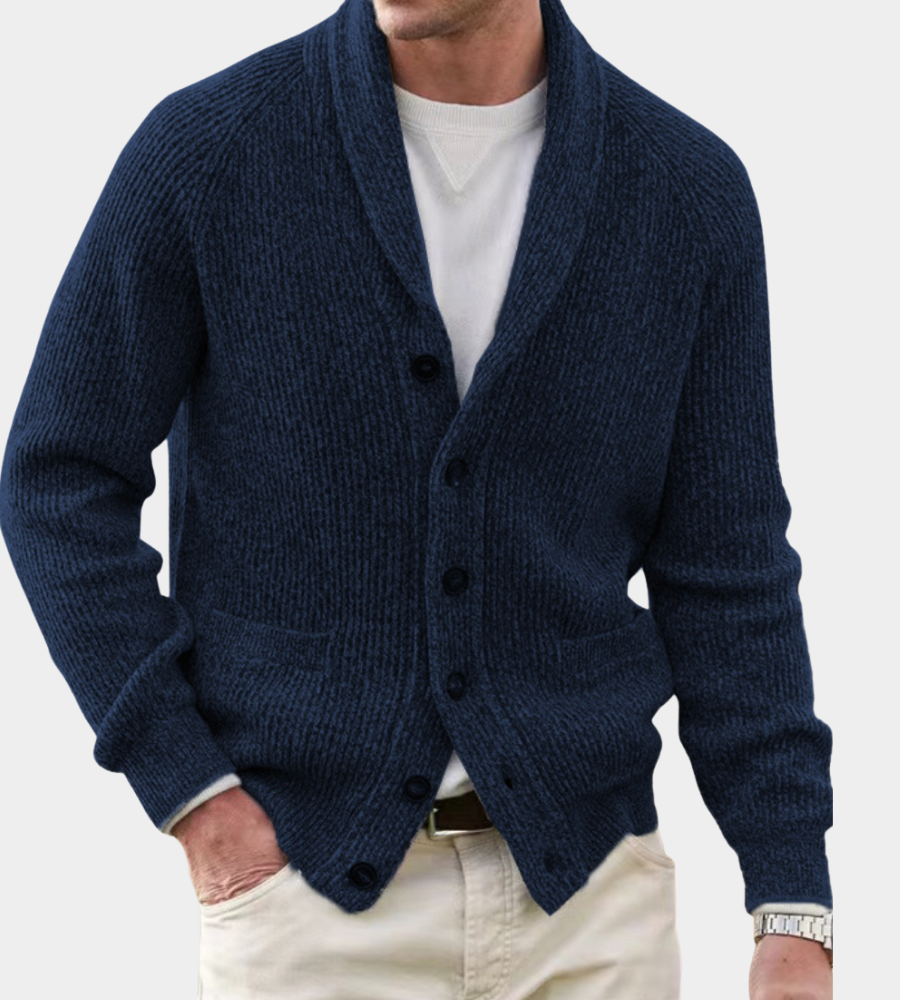 Shawl Collar Chunky Knit Cardigan