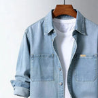 Washed Denim Workwear Overshirt