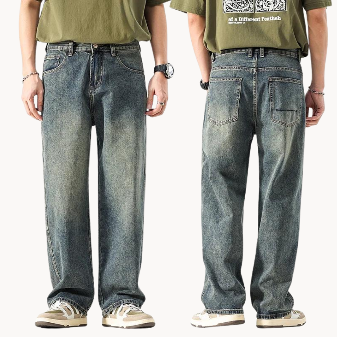 Relaxed Stovepipe Retro Jeans