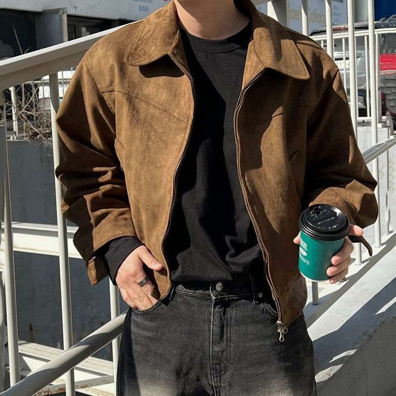 Faux Suede Casual Jacket