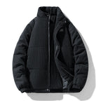 High-Collar Corduroy Puffer Jacket