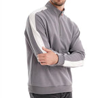 Side-Stripe Quarter Zip Sweatshirt