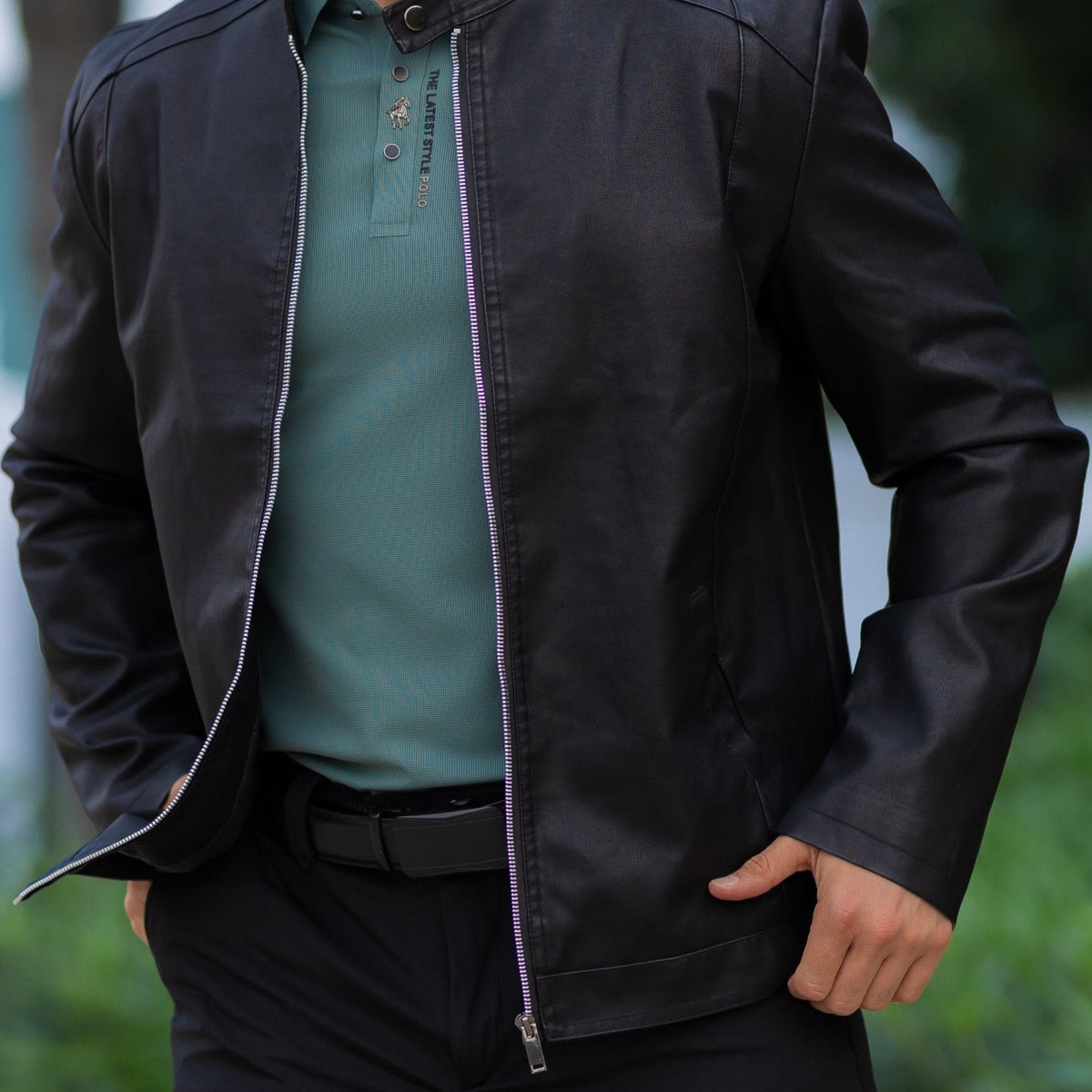 Faux Leather Biker Jacket