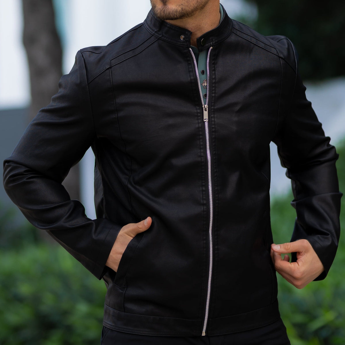 Faux Leather Biker Jacket