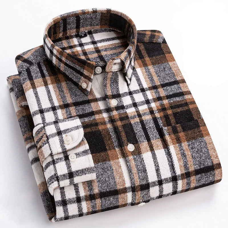 Men's Brushed Cotton Flannel Shirt