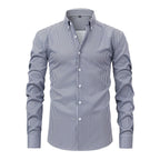 Striped Stretch Long Sleeve Shirt