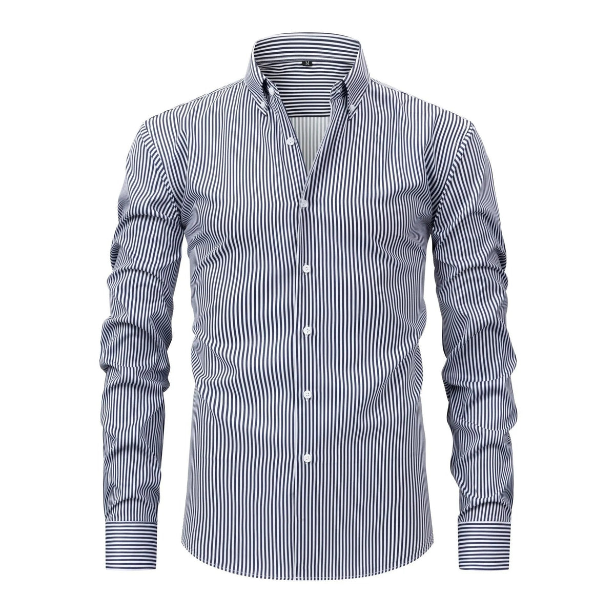 Striped Stretch Long Sleeve Shirt