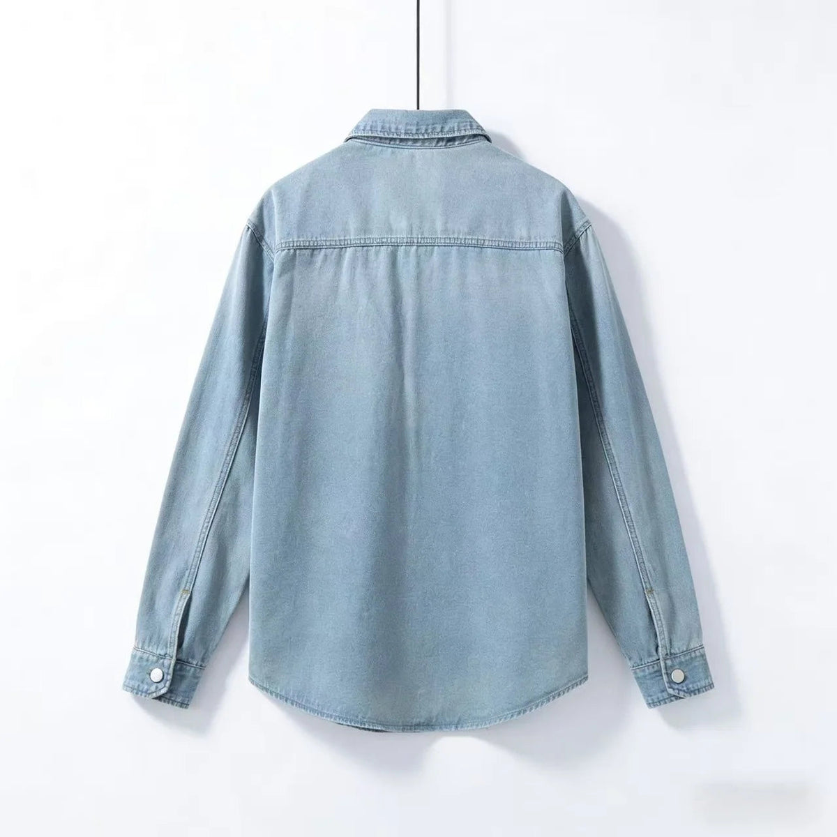 Washed Denim Workwear Overshirt