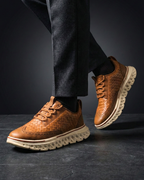 Woven Leather Dress Sneakers